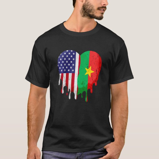 Camiseta Patriota norteamericano burkinabé cultivó el derre (Anverso)