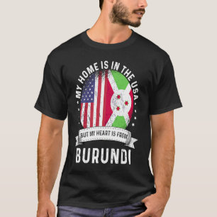 Camiseta Patriota norteamericano de Burundi crece orgulloso