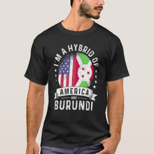 Camiseta Patriota norteamericano de Burundi Grown Flag Humo
