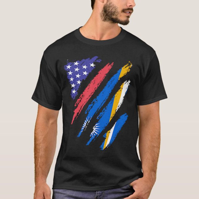 Camiseta Patriota norteamericano de las Islas Marshall crec (Anverso)