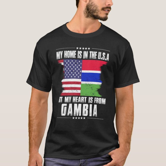 Camiseta Patriota norteamericano gambiano crece orgulloso c (Anverso)