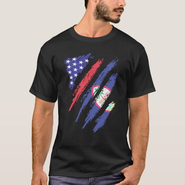 Camiseta Patriota norteamericano guameño crece banda de ban (Anverso)