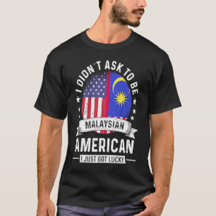 Camiseta Patriota norteamericano malasio crece su bandera d