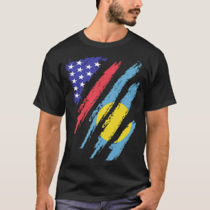 Camiseta Patriota norteamericano palauano cultivó bandas de