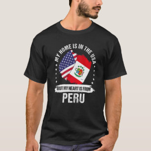 Camiseta Patriota norteamericano Perú Bandera de las raíces
