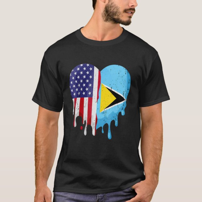 Camiseta Patriota norteamericano santalucense cultivó el de (Anverso)