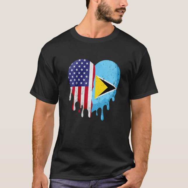 Camiseta Patriota norteamericano santalucense cultivó el de (Anverso)