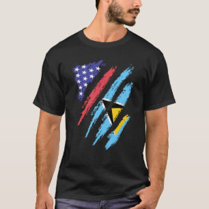 Camiseta Patriota norteamericano santaluciano crece banda d