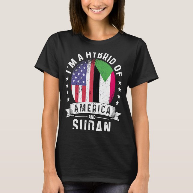 Camiseta Patriota norteamericano sudanés cultivó humor en s (Anverso)