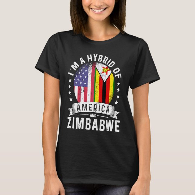 Camiseta Patriota norteamericano zimbabuense crece humor en (Anverso)