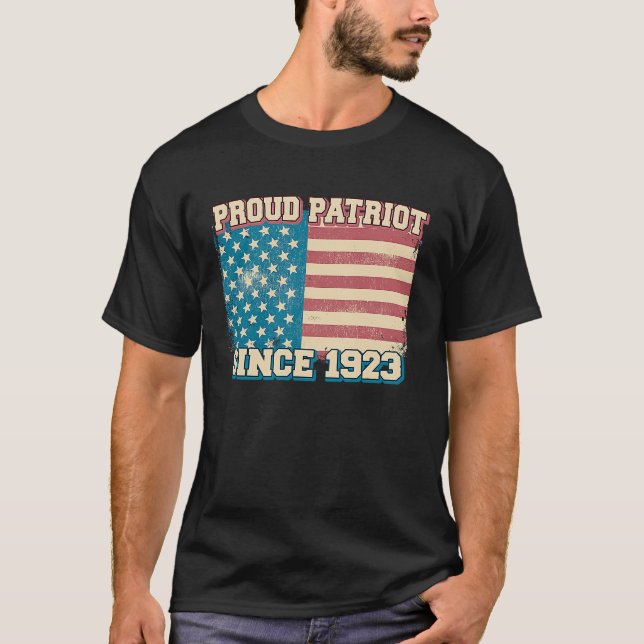 Camiseta Patriota orgulloso desde 1923 98º cumpleaños Patri (Anverso)