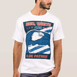 Camiseta Patriota rojo, blanco y azul