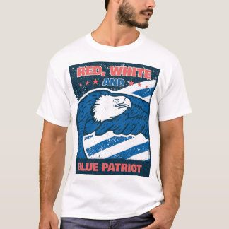 Camiseta Patriota rojo, blanco y azul