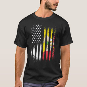 Camiseta Patriota Siciliano Americano Grown Country Bandera