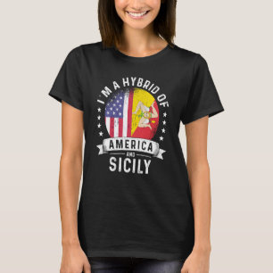 Camiseta Patriota siciliano estadounidense Grown Flag Humor