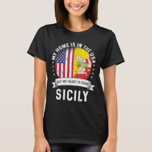 Camiseta Patriota siciliano norteamericano crece orgulloso