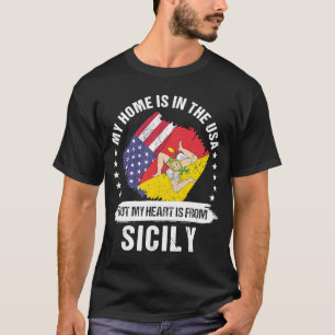 Camiseta Patriota siciliano norteamericano se enorgullece d