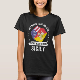 Camiseta Patriota siciliano norteamericano se enorgullece d