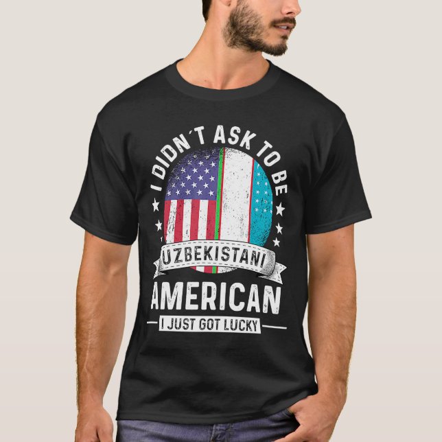 Camiseta Patriota uzbeko norteamericano crece bandera de hu (Anverso)