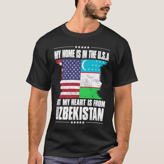 Camiseta Patriota uzbeko norteamericano crece Orgulloso oíd (Anverso)