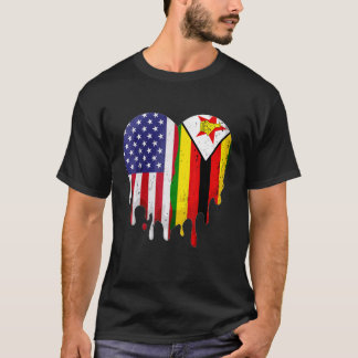 Camiseta Patriota Zimbabuense Americano País Crece Derritie