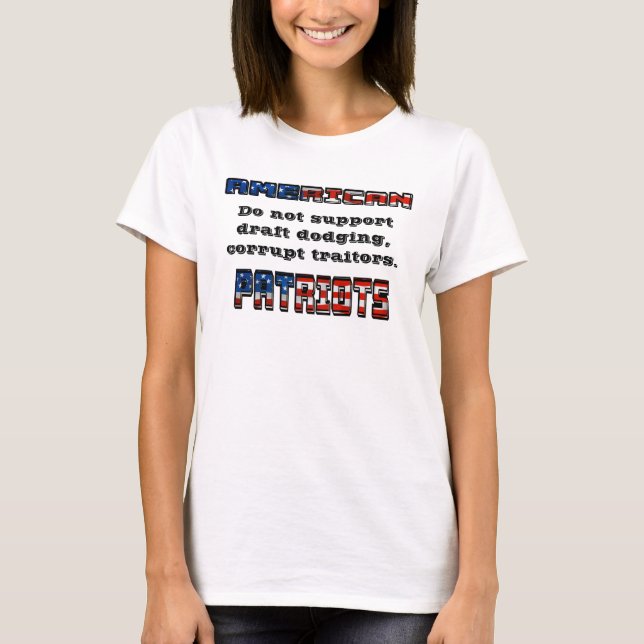 Camiseta PATRIOTAS ESTADOUNIDENSES No apoyan a los traidore (Anverso)