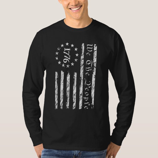 Camiseta Patriotic 1776 We The People USA American Flag 4th (Anverso)