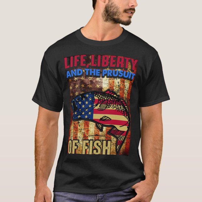 Camiseta Patriotic 4th Of July American fishing Independenc (Anverso)