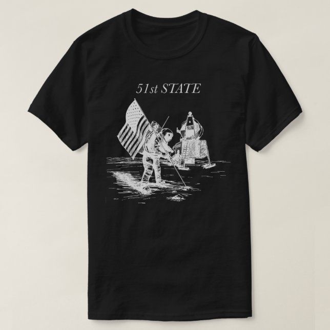 Camiseta patriotic 51st state in space  (Diseño del anverso)