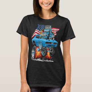 Camiseta Patriotic 60 Muscle Car Funny Dragster USA Hotrod