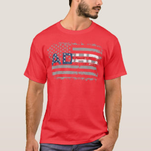 Camiseta Patriotic America Flag ADHD Autism Mental Health A