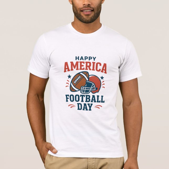 Camiseta  Patriotic America Football Day Tee – Perfect Gift (Anverso)