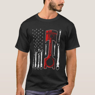 Camiseta Patriotic American Car Mechanic Husband Gift Pisto