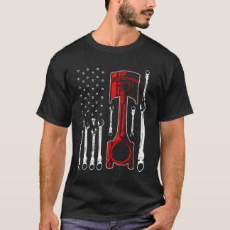 Camiseta Patriotic American Car Mechanic Husband Gift Pisto