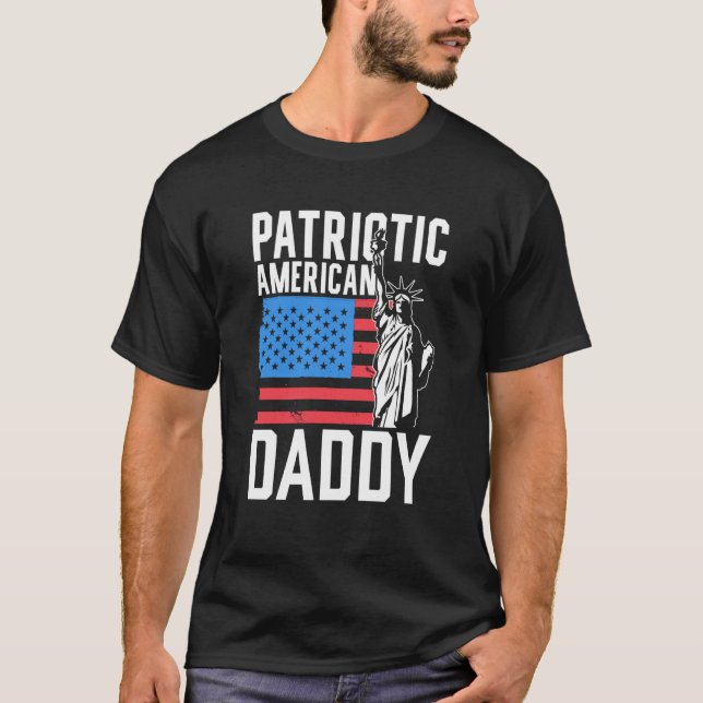 Camiseta Patriotic American Daddy Usa America Us Patriot Da (Anverso)
