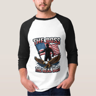 Camiseta Patriotic American Eagle The Real Boss Design