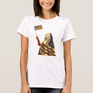 Camiseta Patriotic American Flag Ghost Halloween