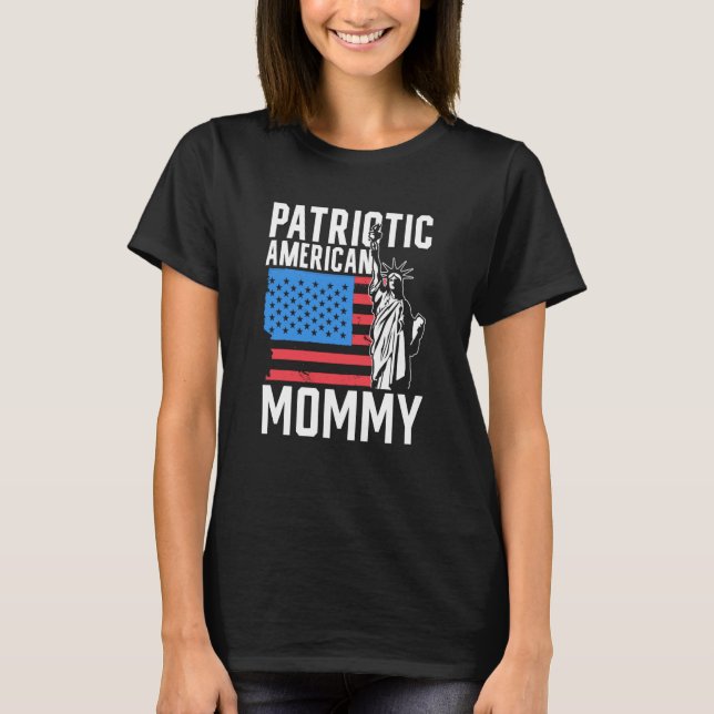 Camiseta Patriotic American Mommy Patriot Usa America Us Mo (Anverso)