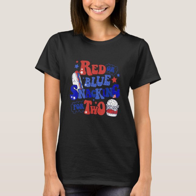 Camiseta Patriotic And Pregnant Baby Reveal 4th Of July Pre (Anverso)