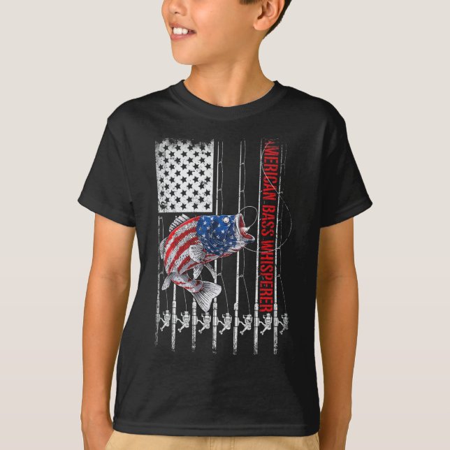 Camiseta Patriotic Anglers American B Pro Whisperer Fisherm (Anverso)
