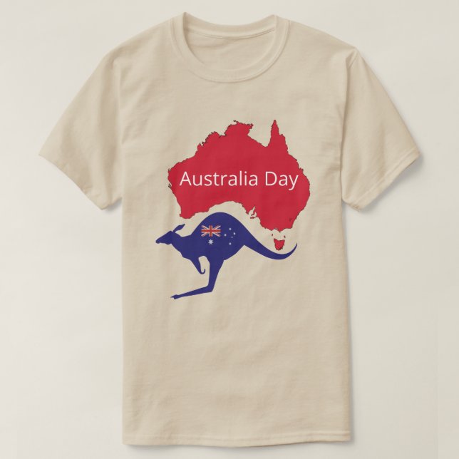 Camiseta Patriotic Aussie Flag Map  (Diseño del anverso)