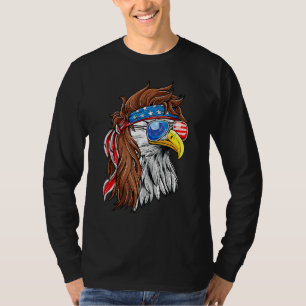 Camiseta Patriotic Bald Eagle Mullet Eeuu Bandera Americana