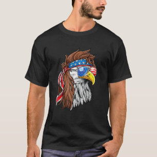 Camiseta Patriotic Bald Eagle Mullet Eeuu Bandera Americana