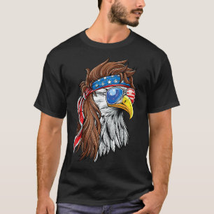 Camiseta Patriotic Bald Eagle Mullet Eeuu Bandera Americana