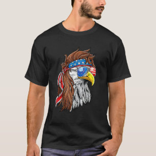 Camiseta Patriotic Bald Eagle Mullet Eeuu Bandera Americana