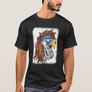 Camiseta Patriotic Bald Eagle Mullet Eeuu Bandera Americana