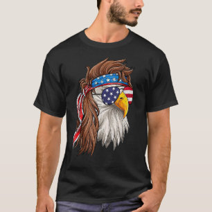 Camiseta Patriotic Bald Eagle Mullet Eeuu Bandera Americana