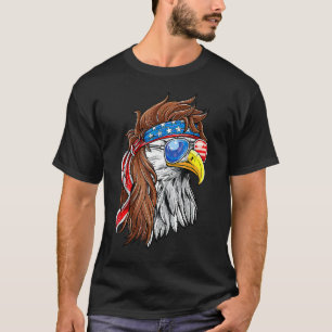 Camiseta Patriotic Bald Eagle Mullet Eeuu Bandera Americana