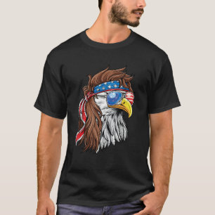Camiseta Patriotic Bald Eagle Mullet Estados Unidos Bandera