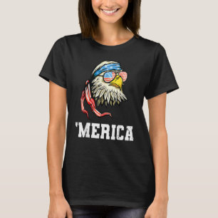 Camiseta Patriotic Bald Eagle Mullet Merica Bandera Estadou